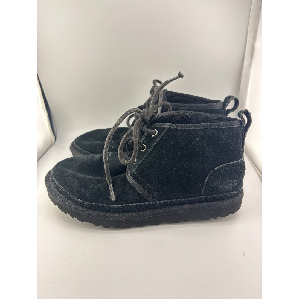UGG Neumel Black Suede Lace Up Chukka Ankle Boots 1094269 Womens Size 6